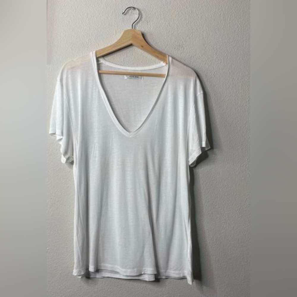 Anine Bing White Short Sleeve Tee